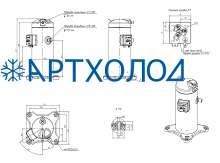 Компрессор спиральный RCH58C4LB6CA (141R0718) Ридан