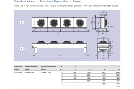 Воздушный конденсатор горизонтального типа KCE83F2-SH ECO