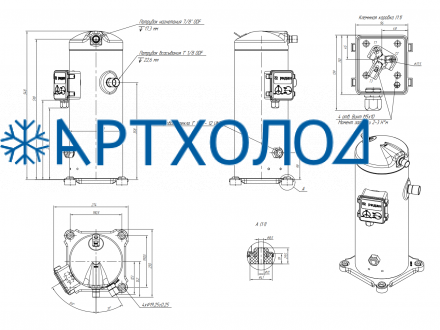 Компрессор спиральный RCM66E4LB7CA (141R8626) Ридан
